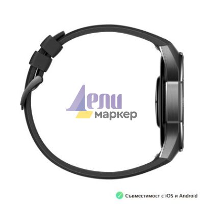 Часовник Huawei Watch GT5 Pro Vili-B29F, 1.43", Amoled, 466x466, PPI 326, BT5.2, BLE/BR/EDR, 524mAh, 40-meter free diving, HUAWEI TruSense System, ECG analysis, Battery life up to 14 days, Compatible with iOS and Android devices, Black Fluoroelastomer