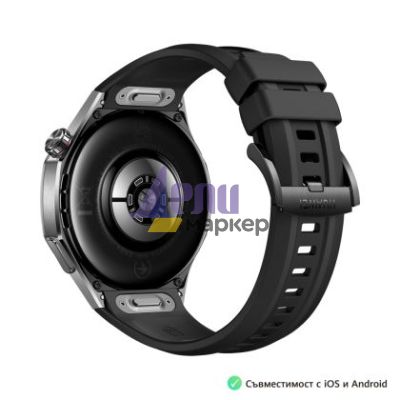 Часовник Huawei Watch GT5 Pro Vili-B29F, 1.43", Amoled, 466x466, PPI 326, BT5.2, BLE/BR/EDR, 524mAh, 40-meter free diving, HUAWEI TruSense System, ECG analysis, Battery life up to 14 days, Compatible with iOS and Android devices, Black Fluoroelastomer