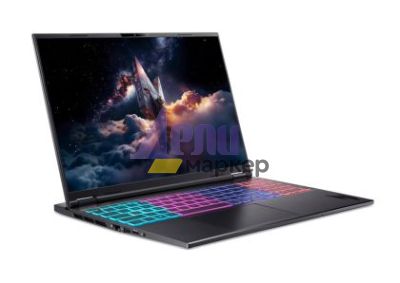 Лаптоп Acer Nitro 16S AI, AN16S-61-R352, AMD Ryzen AI 9 365 (10C/20T, up to 5.0GHz, 34MB), 16"WUXGA (2560x1600)IPS 180Hz,  1*16GB (1 slot free), 1024GB PCIe NVMe SSD, GeForce RTX 5070 8GB DDR7 848 AI TOPS, WiFi 6E, Micro SD, BT 5.3, No Os, Black