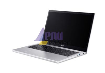 Лаптоп Acer Aspire Go 15, AG15-71P-52P2, Intel Core i5-13420H (8C/12T, up to 4.60GHz, 12 MB), 15.6" FHD IPS SlimBezel LCD, 16GB DDR5 4600MHz, 512GB PCIe NVMe SSD, Intel UMA, FHD Cam,WiFi 6, BT 5.2,  No OS, Pure Silver
