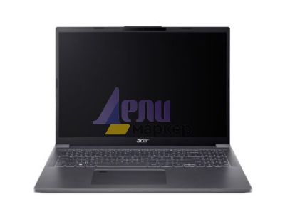 Лаптоп Acer Aspire 16, A16-71M-70ER,Intel Core Ultra 7 155H (up to 4.80GHz, 24MB), 16" WUXGA+ (2048x1280) OLED 120Hz, 400nit, 1*16GB DDR5X 4600MHz, 512GB PCIe NVMe SSD, Intel UMA, FHD Cam, WiFi 6E, BT 5.3, Backlit Kbd, No OS, Steel Gray