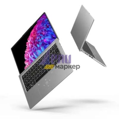 Лаптоп Acer Swift Go 14,SFG14-73-59KB, Intel Core Ultra 5,(up to 4.30GHz, 12MB), 14" 2.2K IPS (2240x1400) sRGB100% SlimBezel, 1*16GB LPDDR5X 6400MHz, 512GB PCIe NVMe SSD, Intel UMA, QHD Cam, WiFi 7, BT 5.3, Backlit Kbd, No OS, Silver