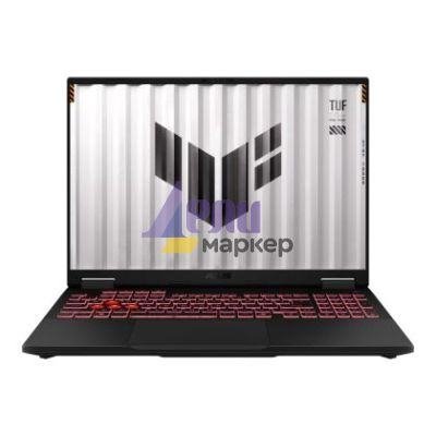 Лаптоп Asus TUF F16 FA608UM-RV015,AMD Ryzen 7 260 Processor 3.8GHz (24MB Cache, up to 5.1 GHz, 8 cores, )16.0  WUXGA 1920X1200 16:10 Bend+300nits, AG,165z,16GB DDR5 5600 so-dim ,1TB PCIe 4.0,RTX 5060 8GB GDDR7, Wi-Fi 6e,Backlit Kbd, no OS, Gray