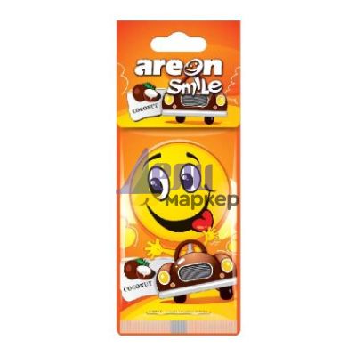 Ароматизатор за кола Ареон Smile Кокос, хартиен