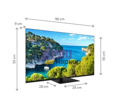Телевизор Thomson Smart UHD TV 43"; Google TV; 3840 x 2160 (4K UHD), 4000:1, DLED, 60 Hz, DVB-T/T2/C/S/S2, HDR10, Wi-Fi, Bluetooth, LAN, HDMI 2 (2.0) + 2 (2.1), USB 2 (2.0) + 1 (3.0),Central Swivel Stand, Black