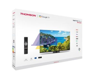 Телевизор Thomson Smart UHD TV 55"; Google TV; 3840 x 2160 (4K UHD), 4000:1, DLED, 60 Hz, DVB-T/T2/C/S/S2, HDR10, Wi-Fi, Bluetooth, LAN, HDMI 2 (2.0) + 2 (2.1), USB 2 (2.0) + 1 (3.0),Central Swivel Stand, Black
