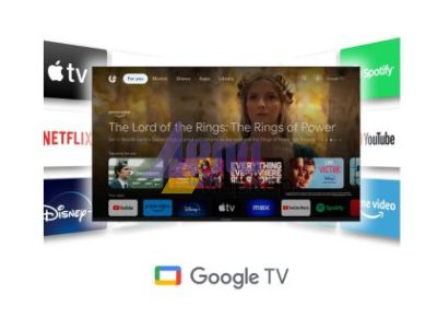 Телевизор Thomson Smart UHD TV 65"; Google TV; 3840 x 2160 (4K UHD), 4000:1, DLED, 60 Hz, DVB-T/T2/C/S/S2, HDR10, Wi-Fi, Bluetooth, LAN, HDMI 2 (2.0) + 2 (2.1), USB 2 (2.0) + 1 (3.0),Central Swivel Stand, Black
