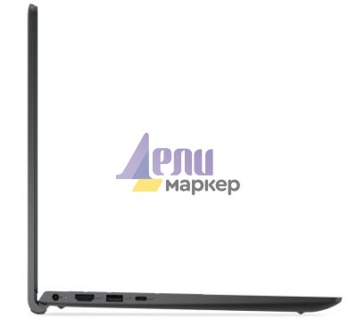 Лаптоп Dell 15 DC15250, Intel Core i5-1334U (10 cores, up to 4.60 GHz), 15.6" FHD (1920x1080) 120Hz WVA AG, 16GB, 16GBx1, DDR4, 2666 MT/s, 512GB M.2 PCIe NVMe, Intel UHD Graphics, HD RGB cam, Wi-Fi 6, Ubuntu, Bulgarian kbd, Carbon Black (Plastic), 3Y PS