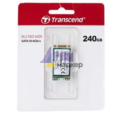 Твърд диск Transcend 240GB, M.2 2242 SSD 420S, SATA3, TLC