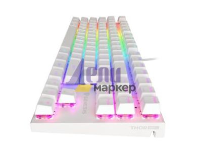 Клавиатура Genesis Gaming Keyboard Thor 303 TKL White RGB Backlight US Layout Brown Switch