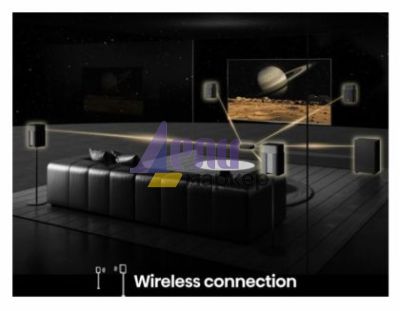 Аудио система Hisense HT Saturn, 4.1.2Ch Sound Bar with Wireless Subwoofer, 720W, Dolby Atmos, Tuned by Devialet , DTS:X,Quad Satellite Speakers , Black