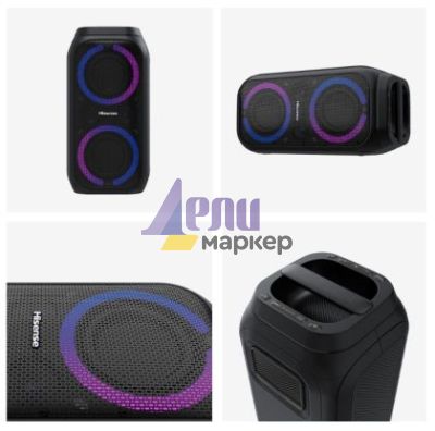 Аудио система Hisense Party speaker 2.0 Ch., 160W, BT, 12h play, Black