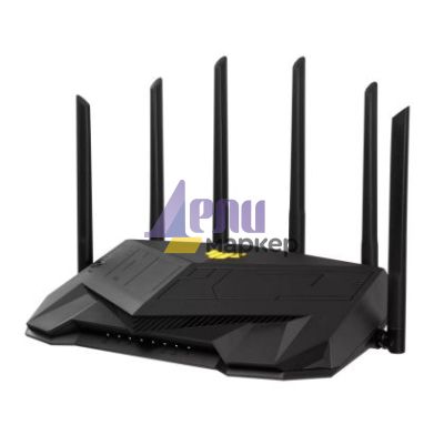 Рутер Asus Gaming Wireless TUF Router AX6000, Dual-Band, Quad-Core 2.0GHz CPU, 256MB/512MB Flash/RAM, 2.5G dual-port, AiProtection Pro, Adaptive QoS, VPN Fusion, IPTV, OFDMA, MU-MIMO, Beamforming, Link Aggregation, Port forwarding, AiM, Black
