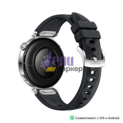Часовник Huawei Watch GT5 Jana-B19F, 1.32", Amoled 466x466 PPI 352, , BT5.2 BLE/BR/EDR, 5ATM, 524mAh, Screenshot sharing, support message input, message notifications, Battery life up to 7 days, Compatible with iOS and Android devices, Black Fluoroelastom