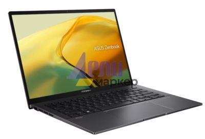 Лаптоп Asus Zenbook UM3402YAR-KP731W, AMD Ryzen 7 7730U (8-core/16-thread, 16MB cache, up to 4.5 GHz ),  14.", WQXGA (2560 x 1600) 16:10, DDR4 16GB(ON BD.), 1TB PCIEG3 SSD, TPM, Num Pad, Windows 11, Jade Black