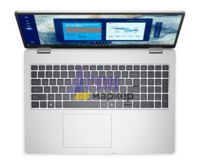 Лаптоп Dell Pro 16 PC16250, Intel Ultra 7 255U (12 TOPS NPU, 12 cores, up to 5.2 GHz), 16" FHD+(1920x1200) 300nits AG, 32 GB: 1x32 GB, DDR5, 5600 MT/s, 1 TB SSD, Intel Graphics, FHD HDR IR Cam and Mic, Wi-Fi 6E, FPR, Backlit Kb, Win11 Pro, Platinum silver