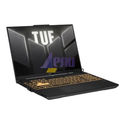 Лаптоп Asus TUF F16  FA607NUG-RL117,AMD Ryzen 7 ( R7 6C H) 16.0  WUXGA(1920X1200) 16:10 Bend+300nits AG,144 Hz,16GB DDR5 4800 Mhz(2*8),512 GB M.2 SSD,RTX 4050 6GB GDDR6,Wi-Fi 6(802.11ax),Backlit Chiclet Keyboard 1-Zone RGB, no OS, Mecha Gray