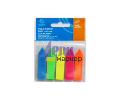 Лепящи индекси  Bluering Стрелка, PVC, 50x12 mm 5x25 л. Брилянт микс