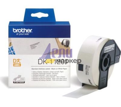 Консуматив Brother DK-11201 Roll Standard Address Labels, 29mmx90mm, 400 labels per roll, Black on White
