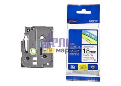 Консуматив Brother TZe-241 Tape Black on White, 18mm - Eco