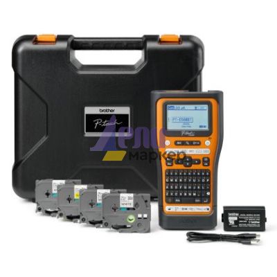 Етикираща система Brother PT-E560BTSP Handheld Industrial Labelling system + 1x TZEFX231, TZES241, TZES251, TZES651