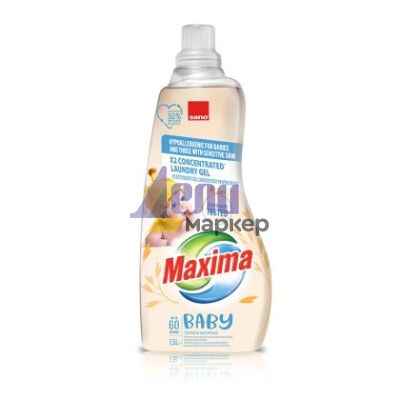 Концентриран гел за пране Sano Maxima Baby Oat 1.5 л