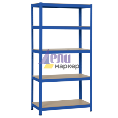 Метален стелаж Carmen CR-1016 - 180х90х45 см, до 250 кг на рафт - син