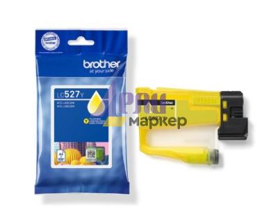 Консуматив Brother LC527Y Yellow Ink Cartridge for MFCJ5010DW/MFCJ5110DW - 900 page yield