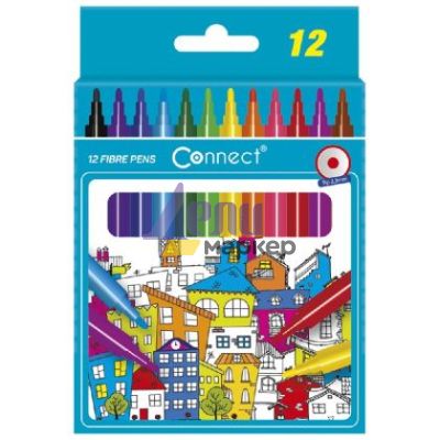 Флумастери Connect 12 цвята