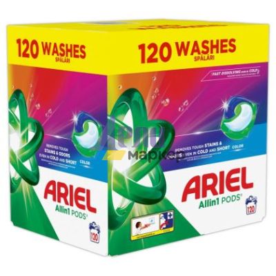 Капсули за пране Ariel 3-in-1 PODS® Color, 120 бр.