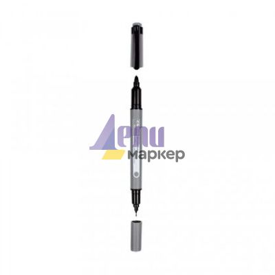 Перманентен маркер за CD/DVD Office Point CD653 С два върха 0.4-3 mm Черен