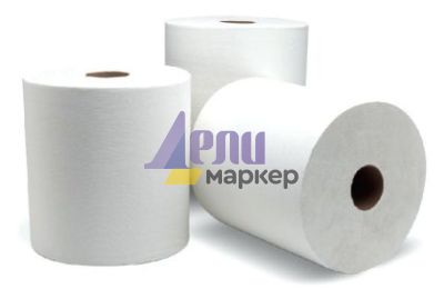 Кърпи за ръце за автоматичен диспенсър На ролка, 100% целулоза, Бели