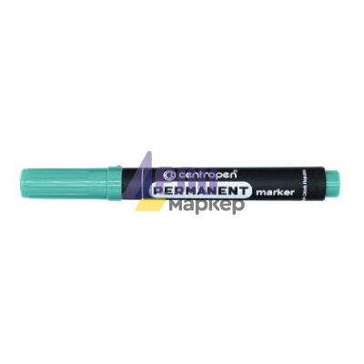 Перманентен маркер Centropen 8566 Объл връх 2.5 mm Зелен