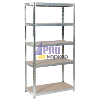 Метален стелаж Carmen CR-1020 - 180х90х45 см, до 275 кг на рафт - цинк