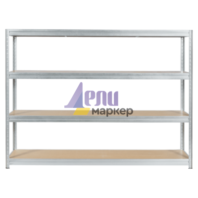Метален стелаж MEGA 177x240x60 см, до 450 кг на рафт - цинк