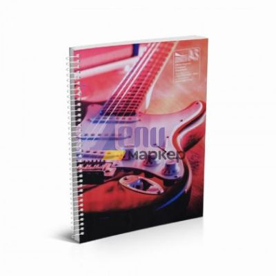 Тетрадка Multiprint Меки корици, спирала, 2 теми, B5 100 л. с широки редове