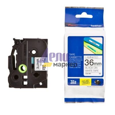 Консуматив Brother TZe-261 Tape Black on White, Laminated, 36mm, 8 m - Eco