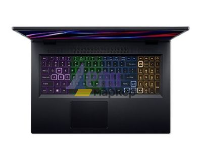 Лаптоп Acer Nitro 5, AN517-55-79WE, Core i7-12700H (1.7GHz up to 4.70GHz, 24MB), 17.3" FHD IPS, 144Hz, 8GB DDR4 3200MHz (1 slot free), 1024GB PCIe SSD, RTX 3060 6GB GDDR6, Wi-Fi 6ax, BT 5.1, HD Mic&Cam, RGB Backlit KB, No OS, Black