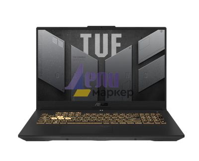 Лаптоп Asus TUF F17 FX707ZC4-HX009, Intel i7-12700H,2.3 GHz, 17.3" FHD (1920x1080)144Hz, 16GB DDR4 3200MHz (2x8 GB), PCIE NVME 512GB , RTX 3050 GDDR6, WiFi 6, RGB Illum. Kbd, no OS, Mecha Gray