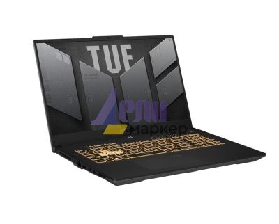 Лаптоп Asus TUF F17 FX707ZC4-HX009, Intel i7-12700H,2.3 GHz, 17.3" FHD (1920x1080)144Hz, 16GB DDR4 3200MHz (2x8 GB), PCIE NVME 512GB , RTX 3050 GDDR6, WiFi 6, RGB Illum. Kbd, no OS, Mecha Gray