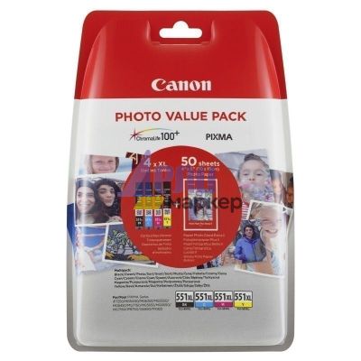 Консуматив Canon CLI-551XL C/M/Y/BK Photo Value Pack