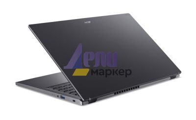 Лаптоп Acer Aspire 5, A515-58M-37ZH, Intel Core i3-1315U (1.2GHz up to 4.50GHz, 10MB), 15.6" FHD IPS SlimBezel, 8 GB DDR5, 512GB PCIe NVMe SSD, Intel UMA, Wifi 802.11AX, BT, HD Cam, KB Backlight, Fingerprint reader, Linux, Gray