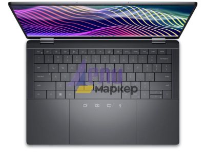 Лаптоп Dell Latitude 9440, Intel Core i7-1365U vPro (12 MB cache, 10 cores, up to 5.2 GHz), 2in1, 14" QHD+(2560x1600), IPS Touch, AS,AR, 16GB, 6000MT/s, LPDDR5, integrated, 512 GB SSD PCIe M.2, Intel Iris Xe Graphics, FHD IR Cam and Mic, WiFi 6E, FPR, Bac