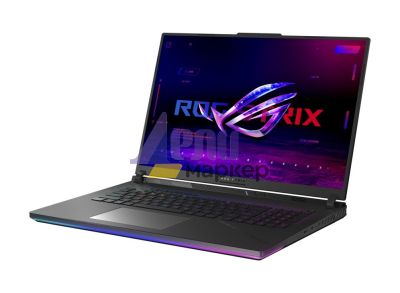 Лаптоп Asus ROG Strix SCAR 18 G834JY-N6005X, i9-13980HX  2.2 GHz ,18" QHD+ 16:10 (2560 x 1600, WQXGA) 240Hz,32GB DDR5 4800MHz (2x16GB), 1TB + 1TB PCIe 4.0 (RAID 0), RTX 4090,16GB DDR6, WiFi 6, RGB Per-Key Kbd, Win 11 Pro, Black