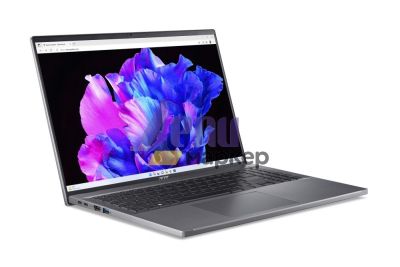 Лаптоп Acer Swift Go, SFG16-71-57PR, Intel Core i5-1335U (up to 4.6GHz, 12MB) 16" WUXGA (1920 x 1200), 1* 16GB LPDDR5, 512 PCIe SSD, Intel Iris Xe Graphics,  WIFI 6E BT 5.0, Backlit KB, FPR, No OS, Gray