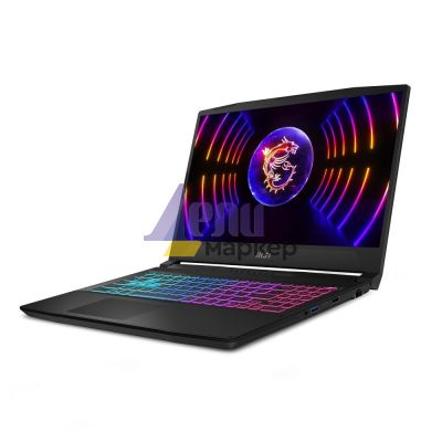 Лаптоп MSI Katana 15 B13VGK, i7-13700H, 15.6" FHD (1920x1080) IPS-level, 144Hz, 16GB DDR5 (2x8GB 5200), 1TB NVMe SSD (2x M.2), RTX 4070 8GB GDDR6 Up to 1980MHz w/MUX, RGB KBD 99 key 4 zone,WiFi 6 intel AX201, 3 cell 53.5Whr, 2Y, Black, 2.25 kg, NO OS