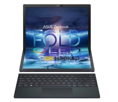 Лаптоп Asus Zenbook Fold OLED UX9702AA-FOLED-MD731X, Intel i7-1250U 1.1 GHz (8-core/12-thread, 12MB cache, up to 4.7 GHz),  17,3" 2560 x 1920 FOLED 4:3 aspect ratio, LPDDR5 16G (ON BD), 1TB PCIEG4 SSD, WiFi 6e, Win 11 Pro, Tech Black