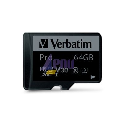 Памет Verbatim micro SDXC 64GB Pro Class 10 UHS-I
