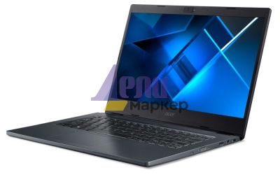 Лаптоп Acer Travelmate TMP413-51-TCO-53R7, Core i5-1335U, (3.4GHz up to 4.60Ghz, 12MB), 13.3" IPS (WUXGA 1920 x 1200), 1*16GB LPDDR5, 512GB PCIe NVMe SSD, Intel UMA, HD camera with shutter + mic, TPM 2.0, FPR, Wi-Fi 6E, BT, KB, Win 11 Pro, Blue Metal, 3Y