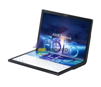 Лаптоп Asus Zenbook Fold OLED UX9702AA-FOLED-MD731X, Intel i7-1250U 1.1 GHz (8-core/12-thread, 12MB cache, up to 4.7 GHz),  17,3" 2560 x 1920 FOLED 4:3 aspect ratio, LPDDR5 16G (ON BD), 1TB PCIEG4 SSD, WiFi 6e, Win 11 Pro, Tech Black+Fury Gaming Chair Ave